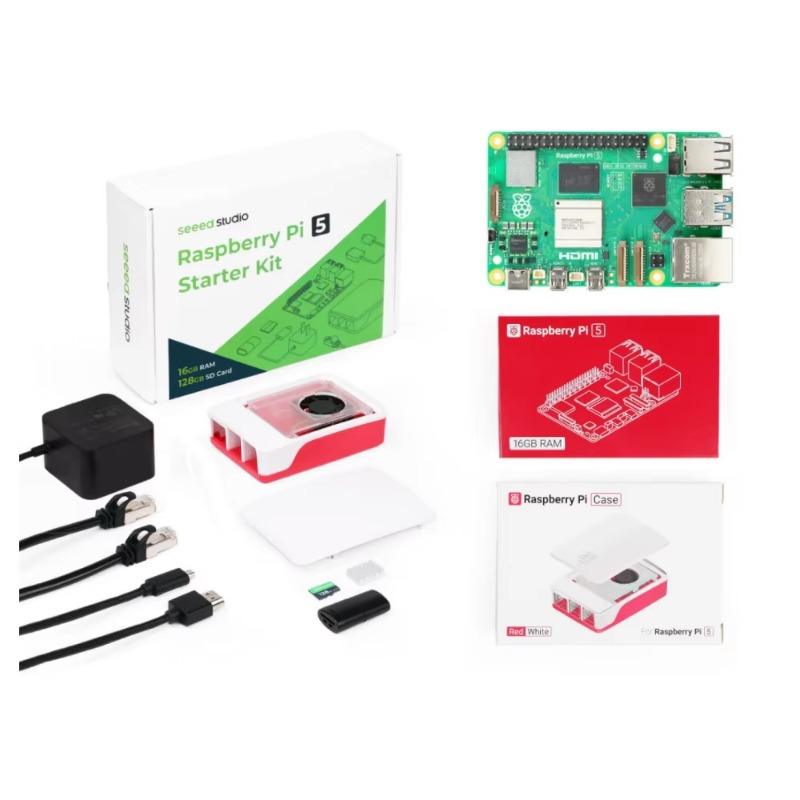 Raspberry Pi 5 8Gb Kit - 5 Kit de Início - 4GB/8GB/16GB